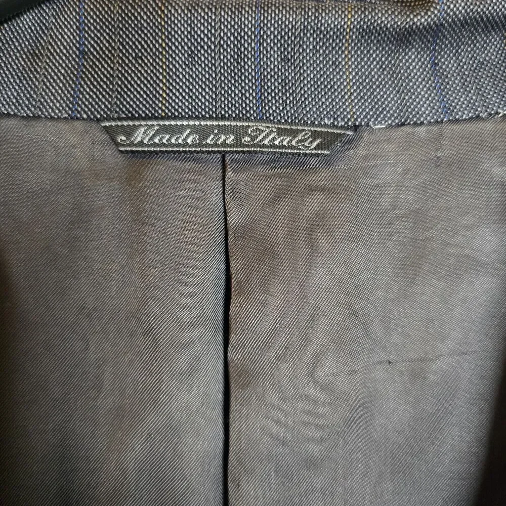 Ermenegildo Zegna Suit Jacket Blazer Mens Gray Wool 44 US 54 IT